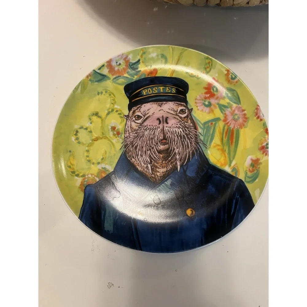 west elm rachel kozlowski dapper animal plate Works Of Art Walrus